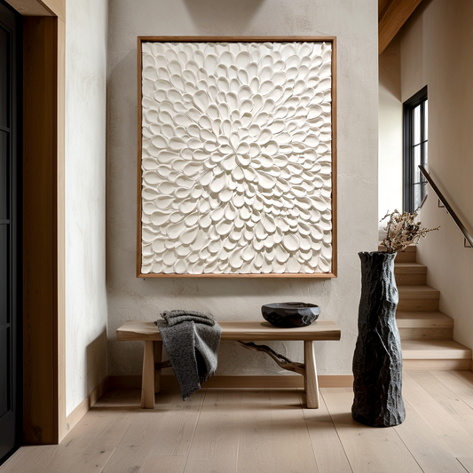 Minimalist Relief Art Hanging Painting, Living Room and Bedroom Decorative Painting