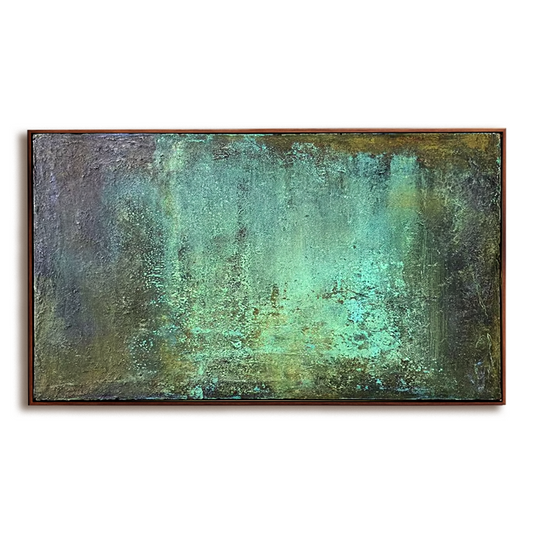 Abstract Oil Painting with Mysterious Tones - Textured Art for Home & Office Decor