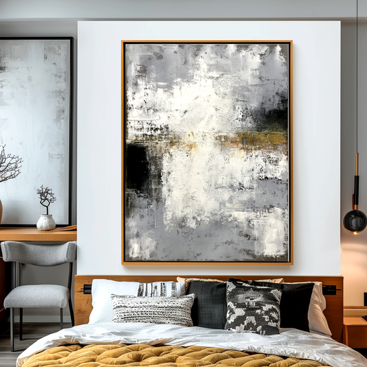 Silent Horizon — Textured Abstract Neutral Wall Art