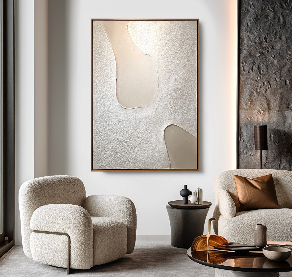 How Organic Minimalist Wall Art Softens Modern Interiors