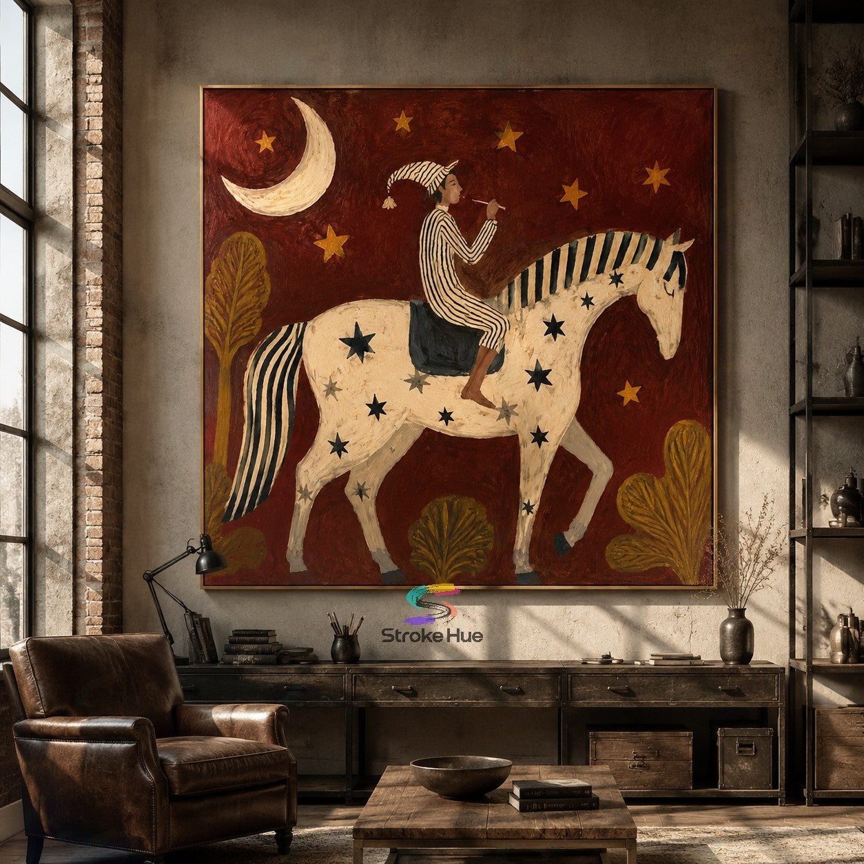 Moon Dreamer Horse-Vintage Story Painting