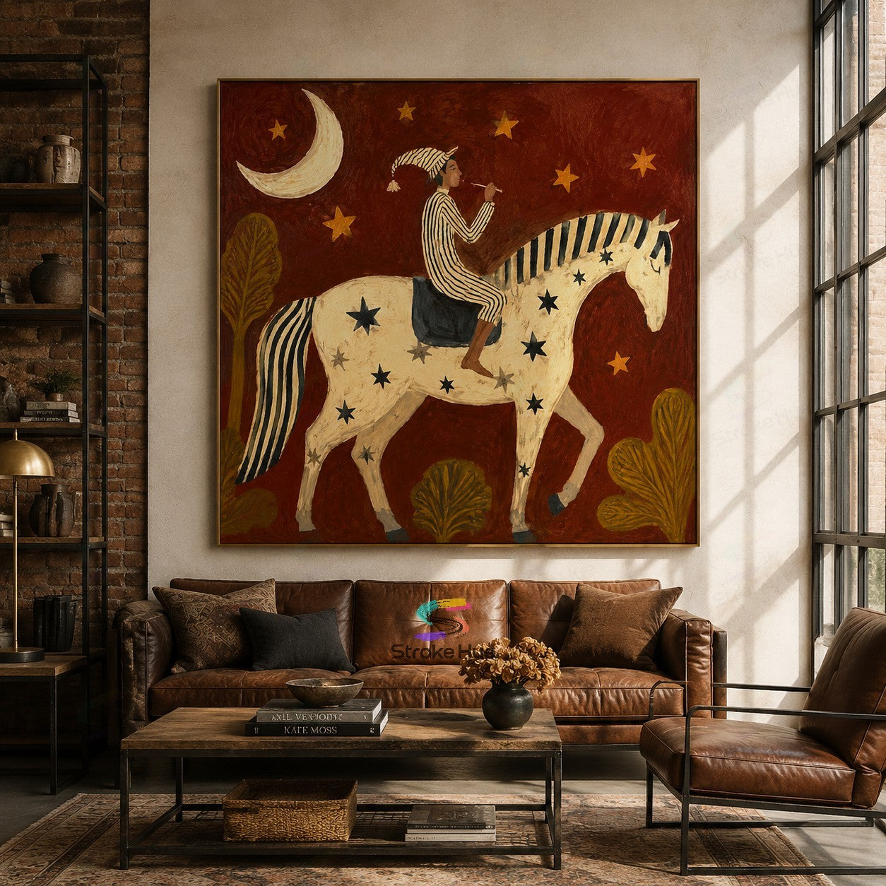 Moon Dreamer Horse-Vintage Story Painting
