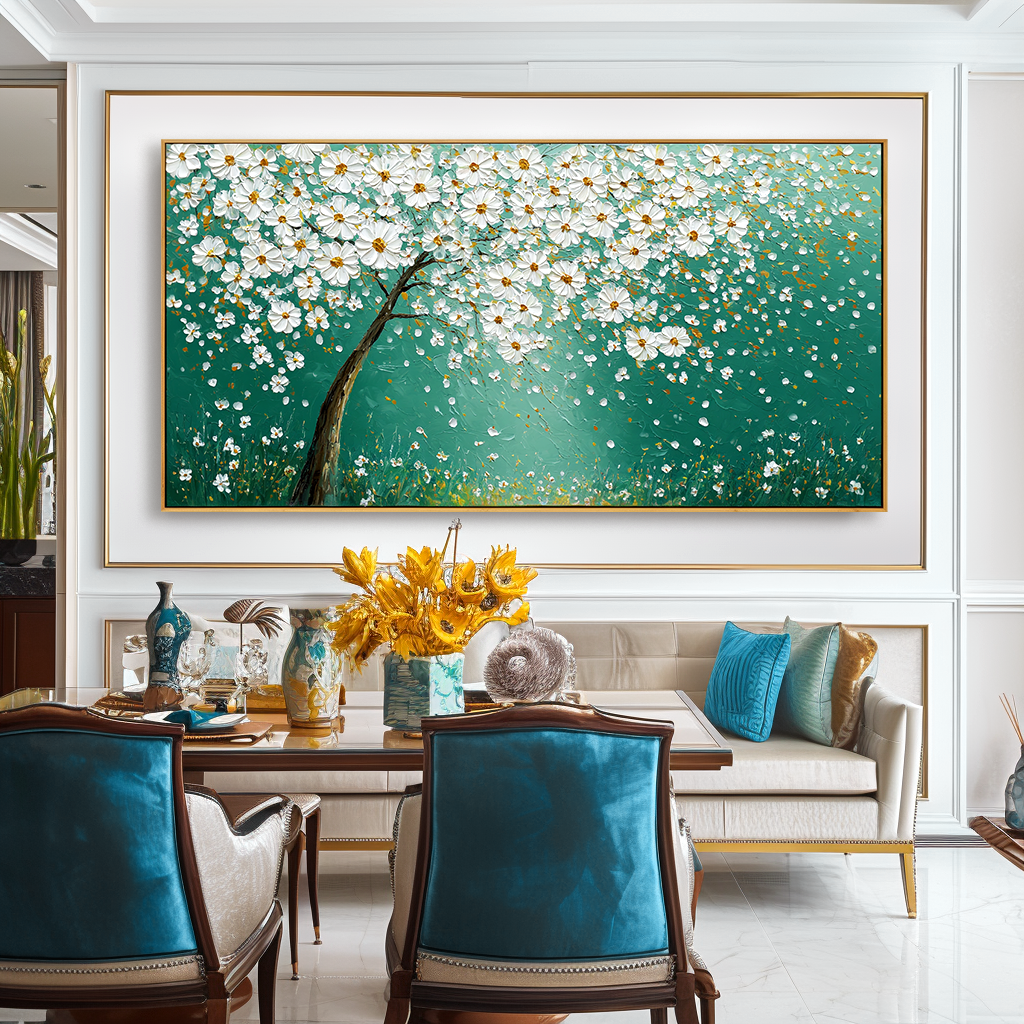 Meadow Breeze-Daisy Tree Painting