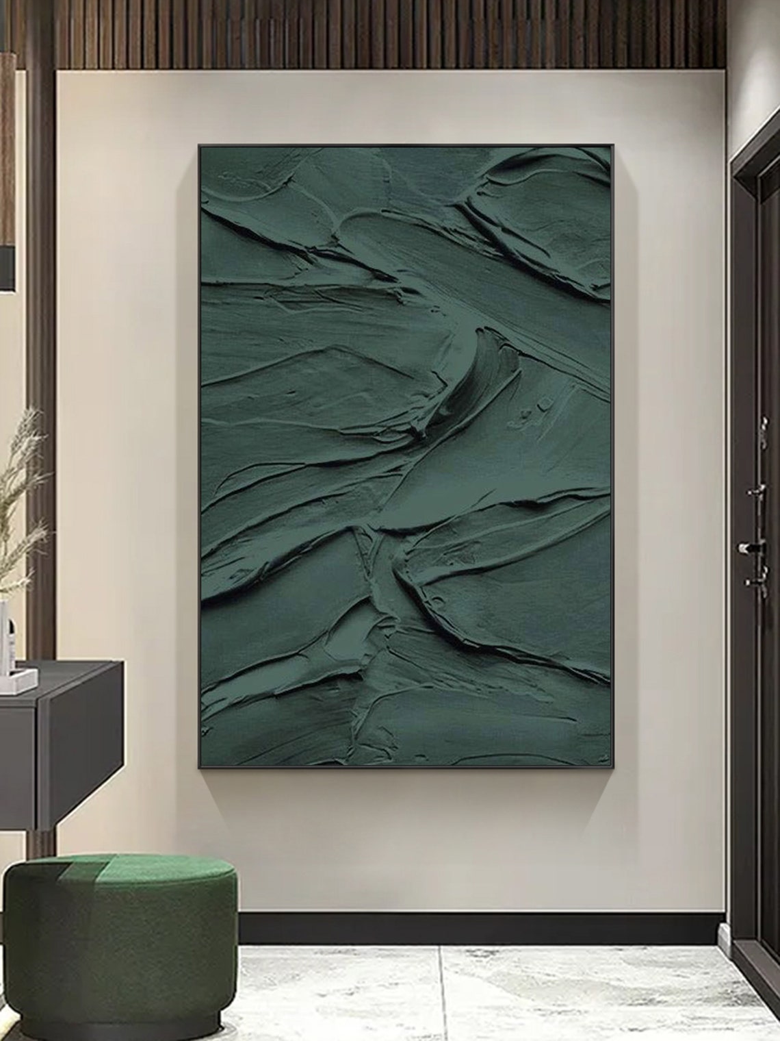 Shadow Grove-Textured Abstract Painting
