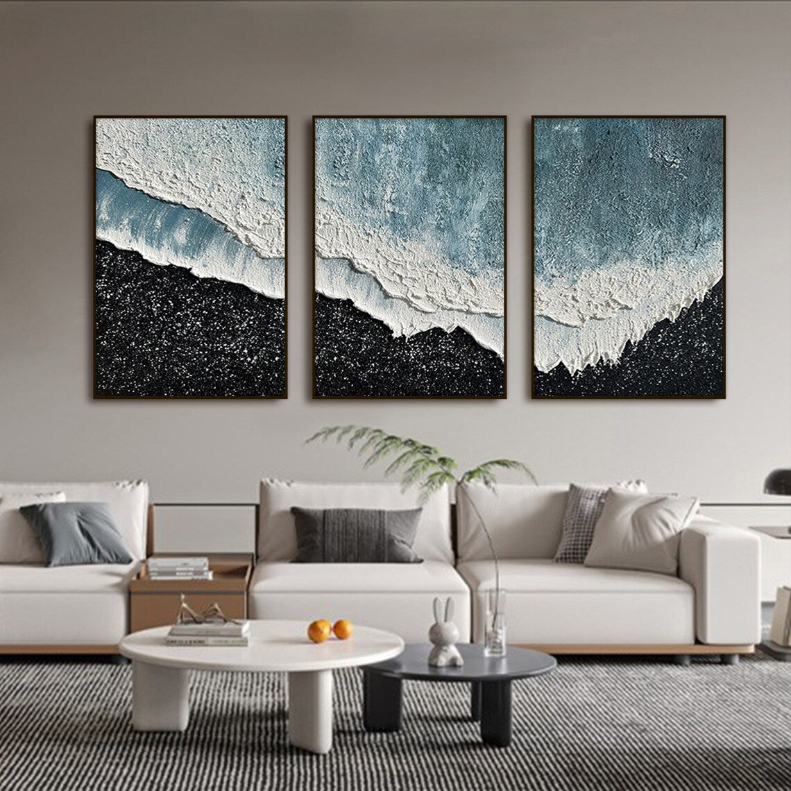 Foamline Coast-Triptych Painting