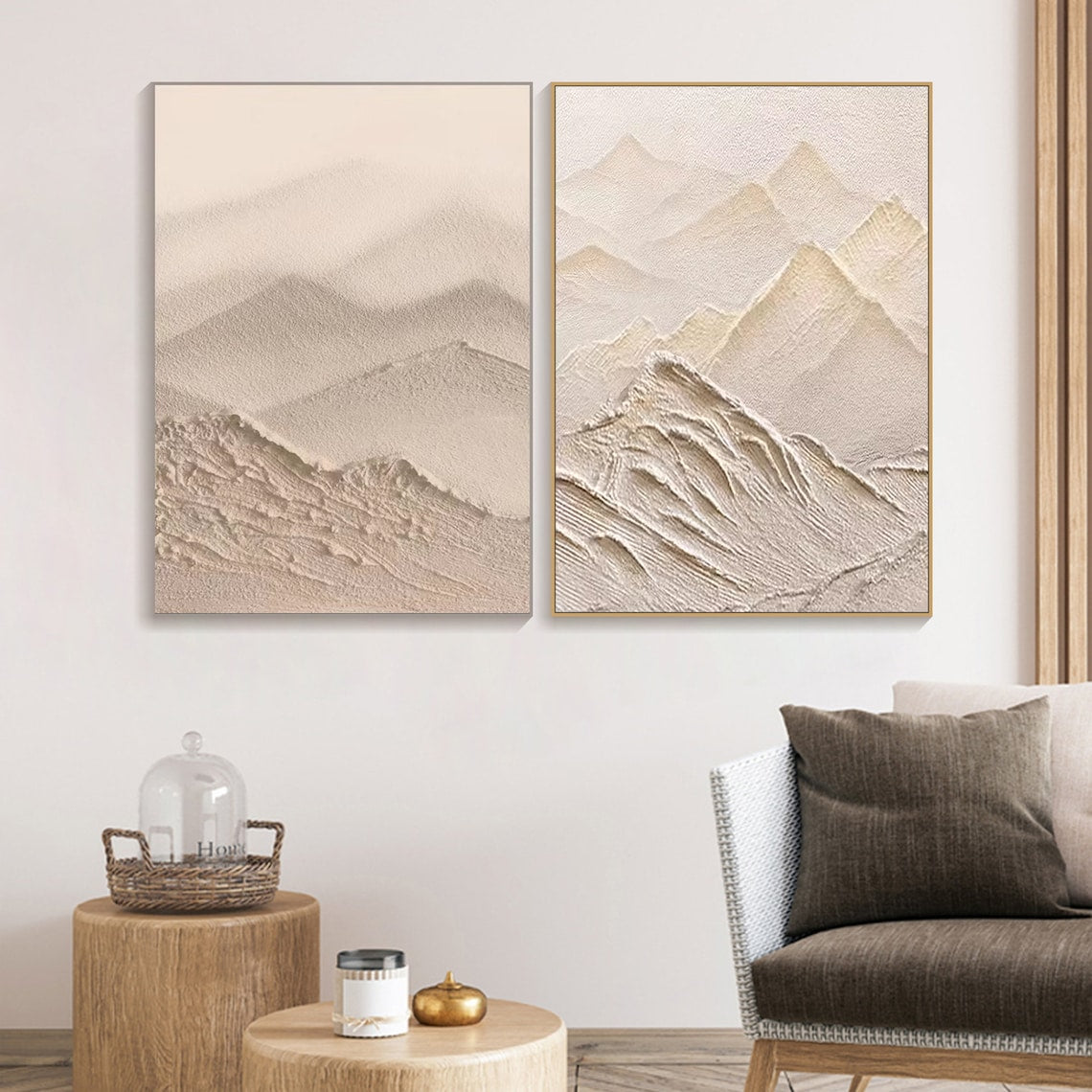 Misty Ridge Duo-Mountain Painting