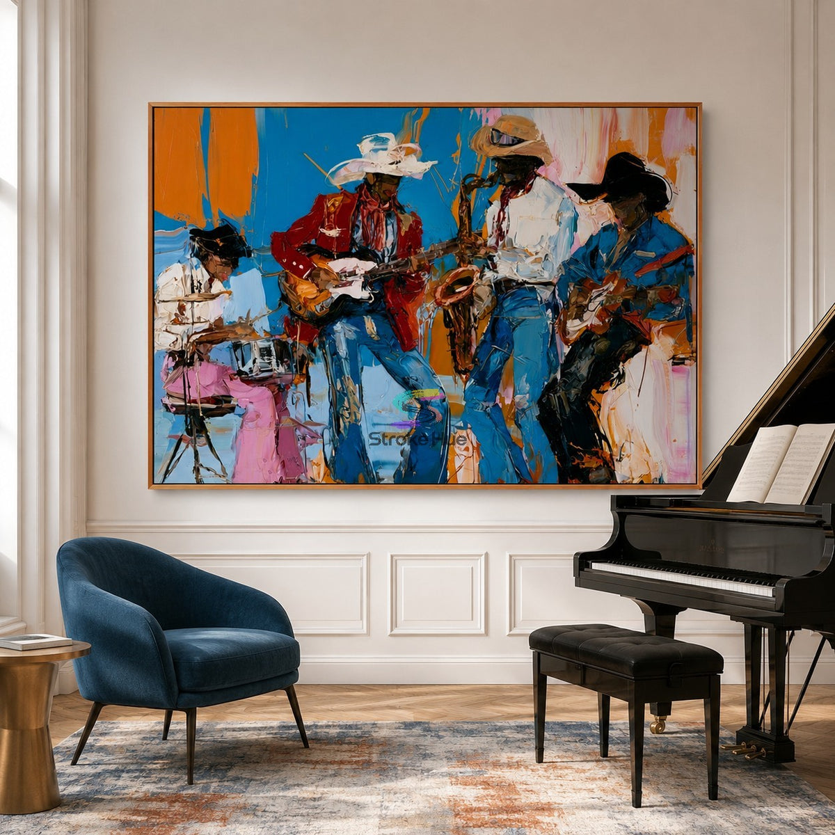 Frontier Rhythm-Cowboy Band Painting