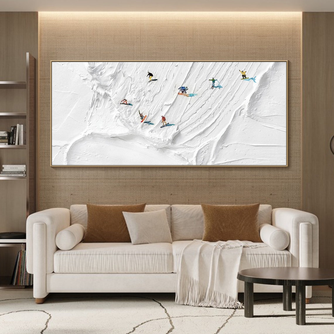 Alpine Riders-Ski Relief Painting