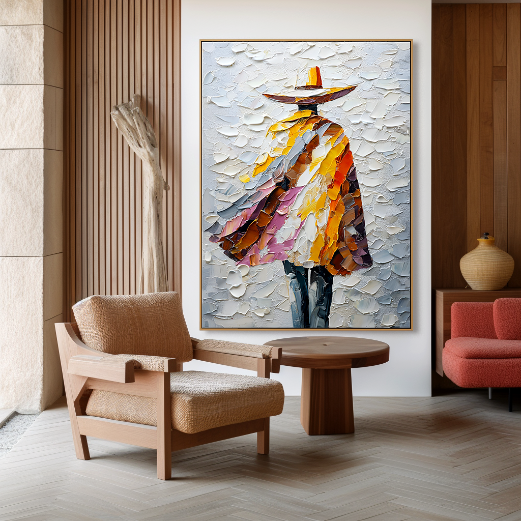 Chromatic Vaquero-Textured Figure Painting