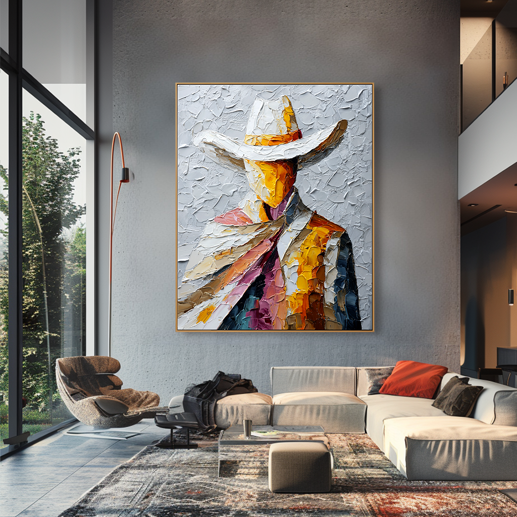 Radiant Caballero-Textured Figure Painting