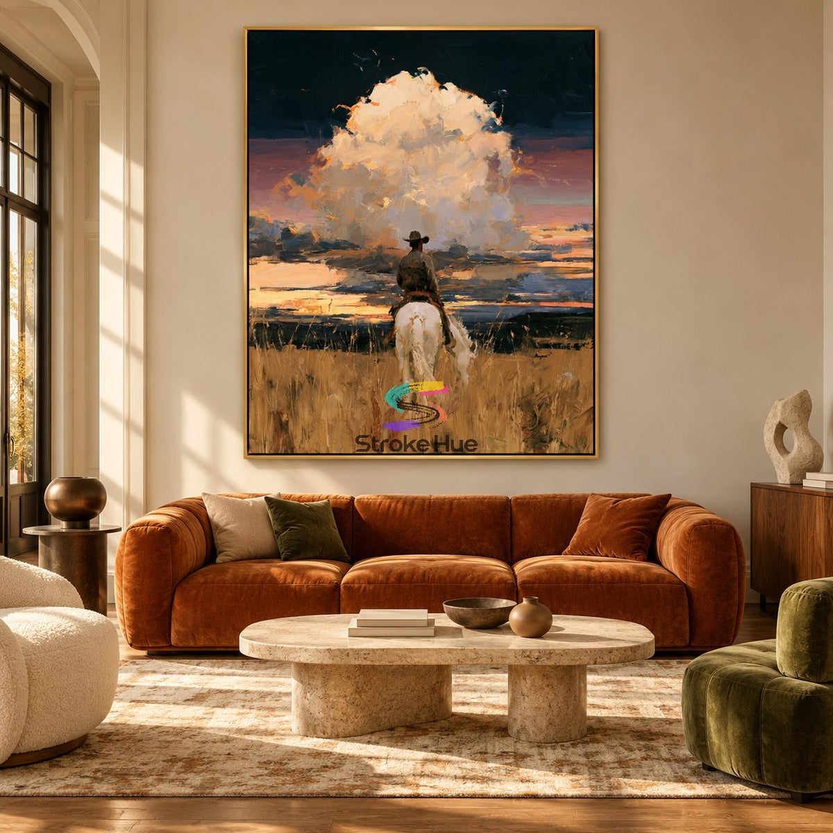 Evening Passage-Western Cowboy Landscape Painting