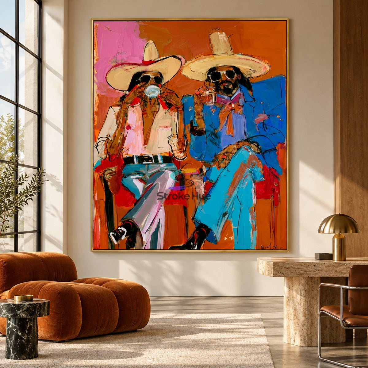 Sundown Outlaws-Western Cowboy Painting