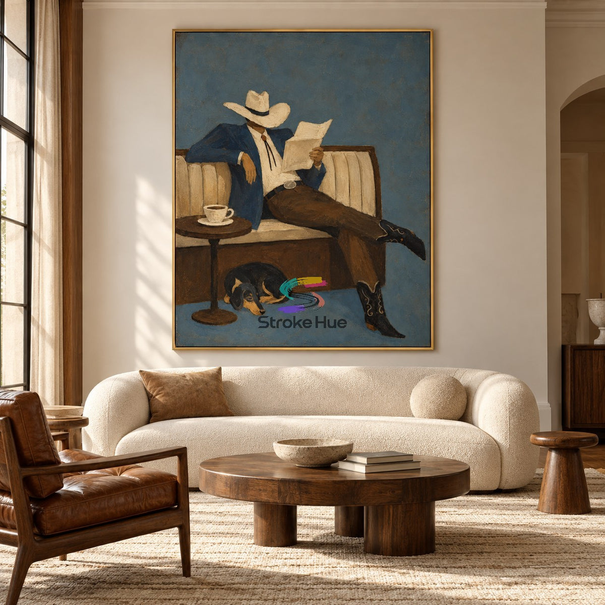 The Quiet Dispatch-Western Figurative Oil Painting