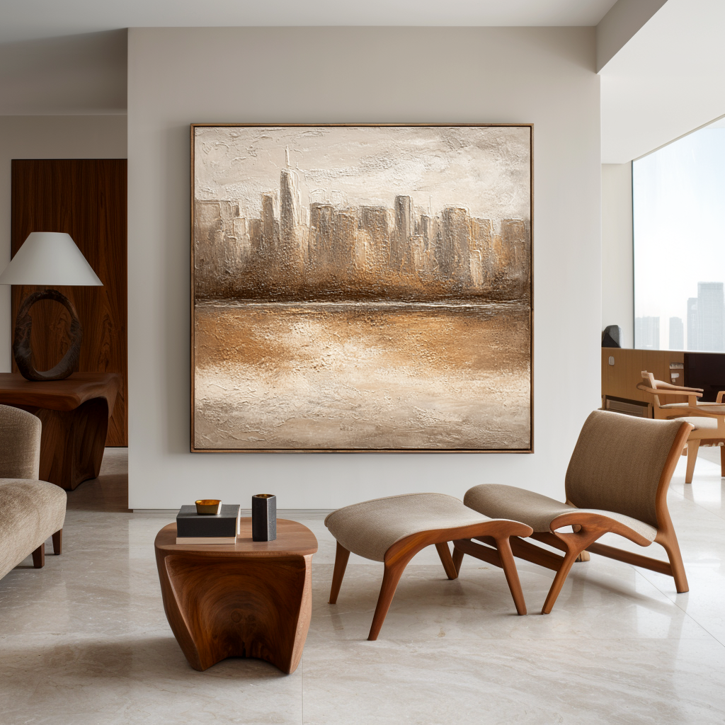 Copper Haze-Cityscape Painting