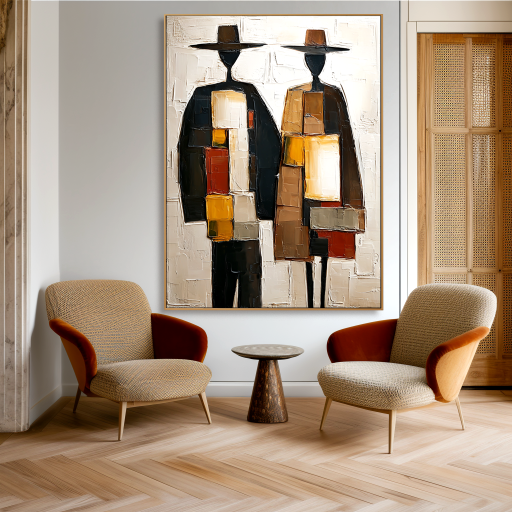 Frontier Pair-Textured Figure Painting