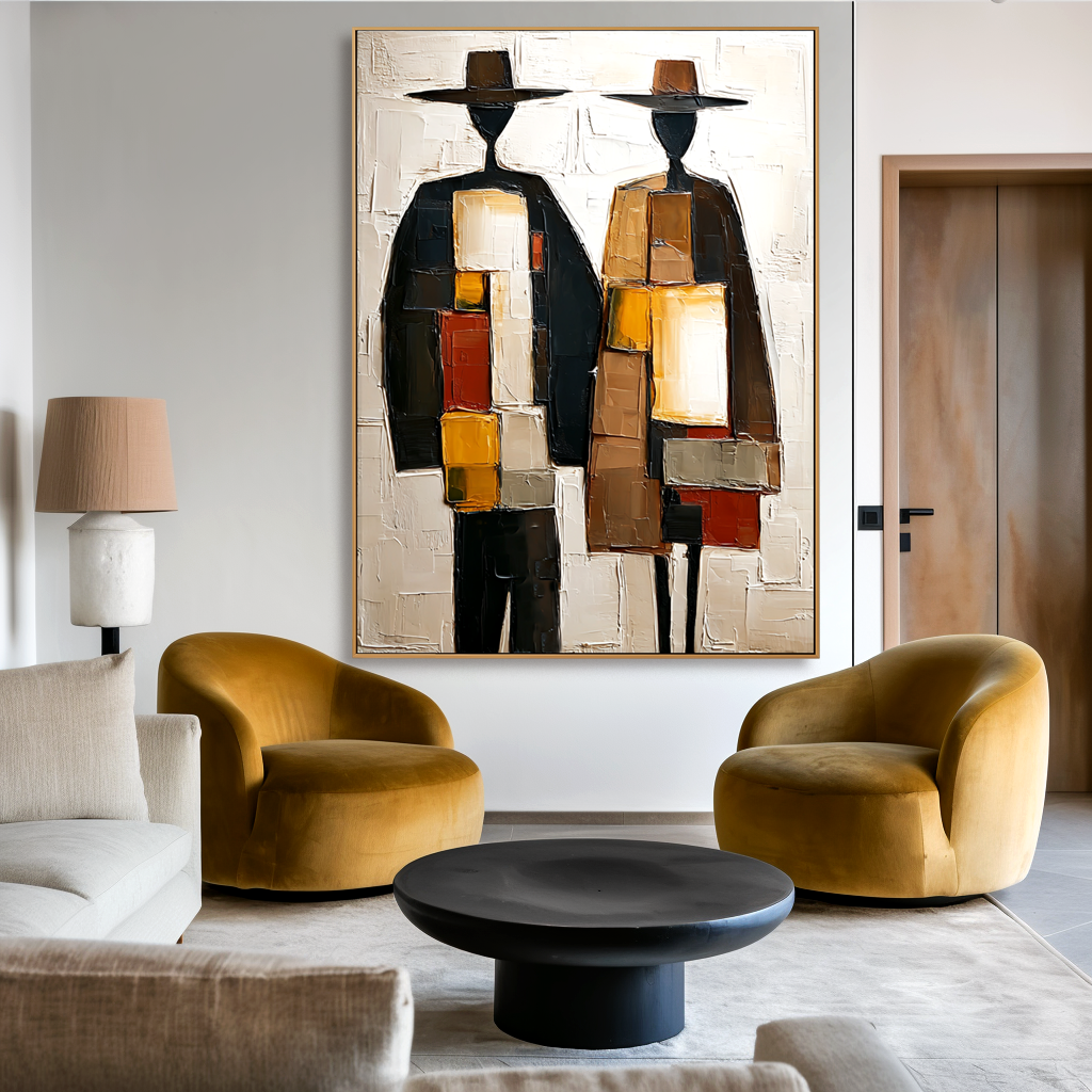 Frontier Pair-Textured Figure Painting