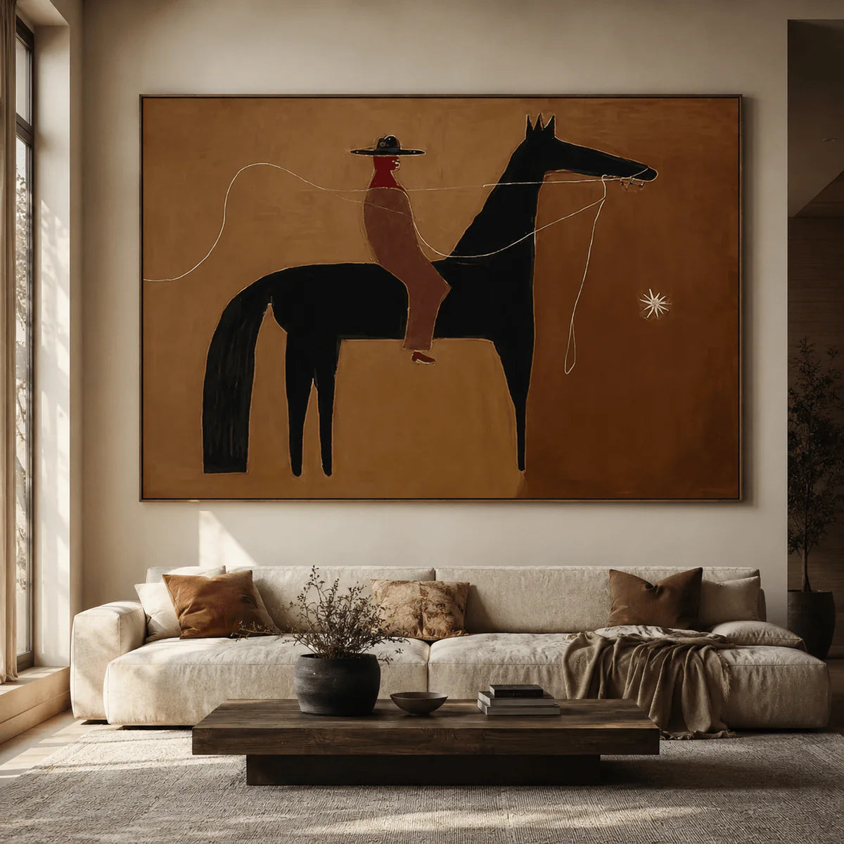 Lasso Trail-Western Rider Painting