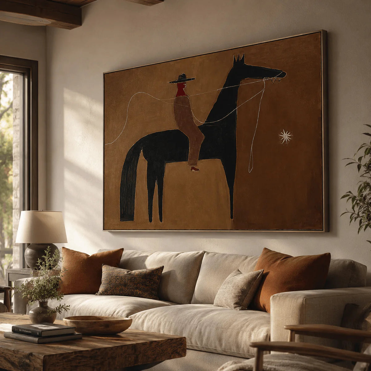 Lasso Trail-Western Rider Painting