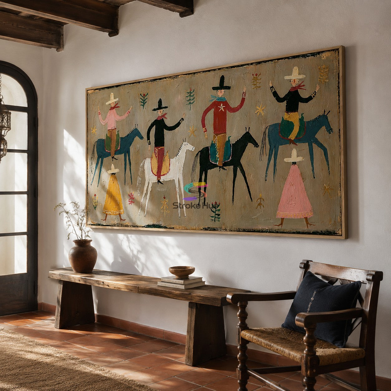 Prairie Folk-Western Riders and Horses Painting