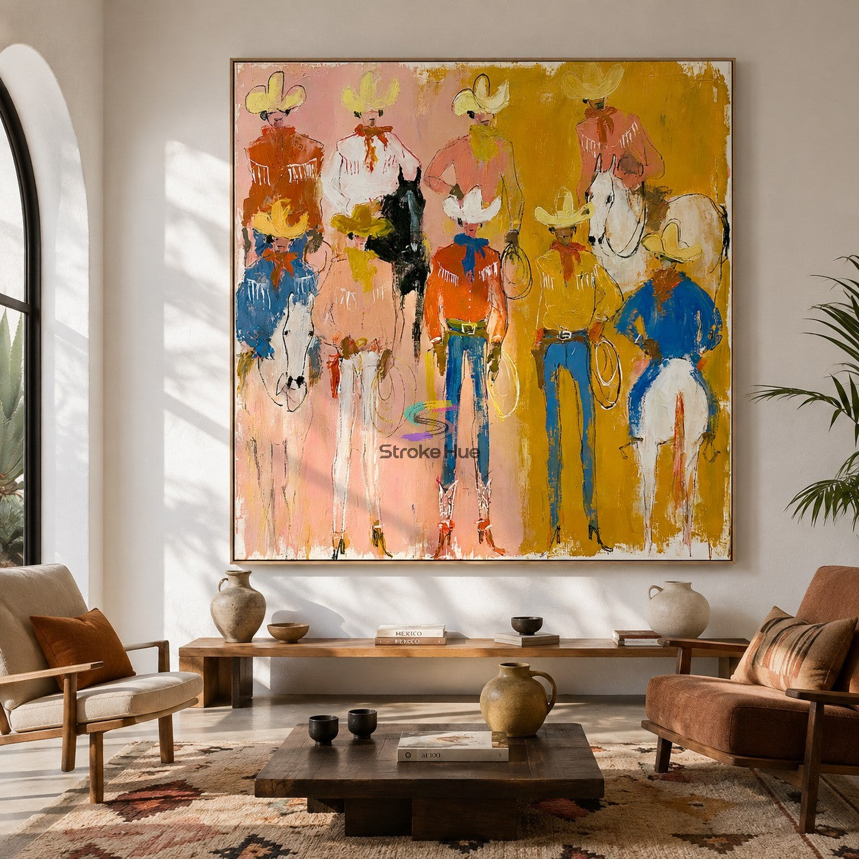 Golden Roundup-Western Cowboy Crew Painting