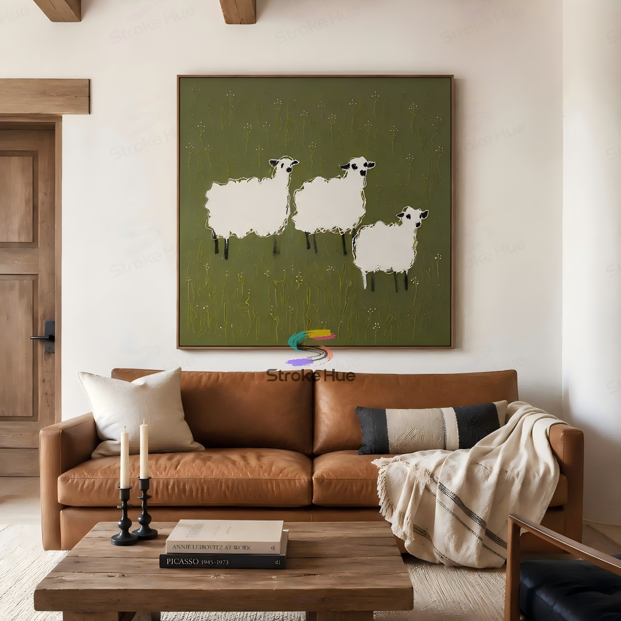 Meadow Woolies-Sheep Painting