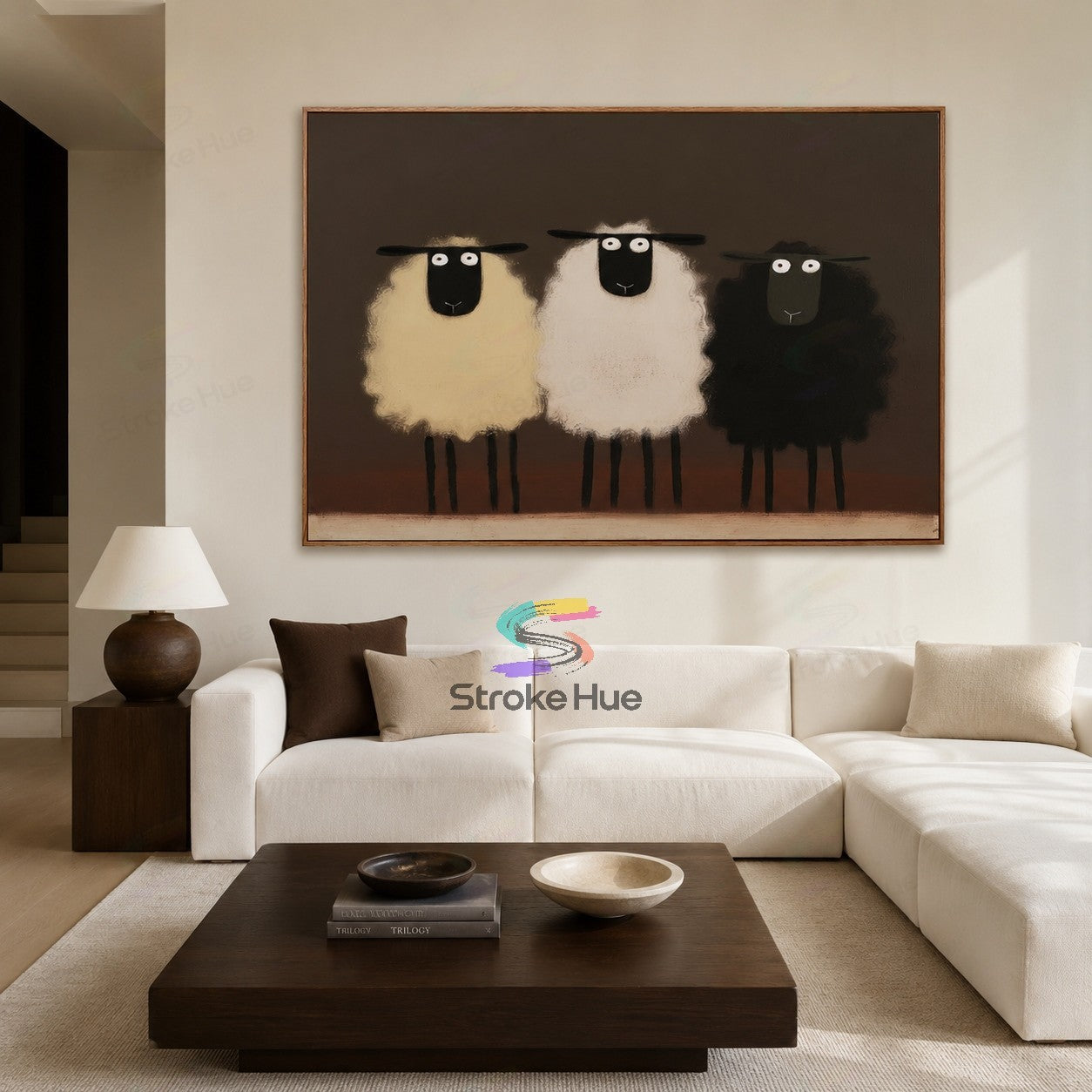 Tricolor Flock-Sheep Painting