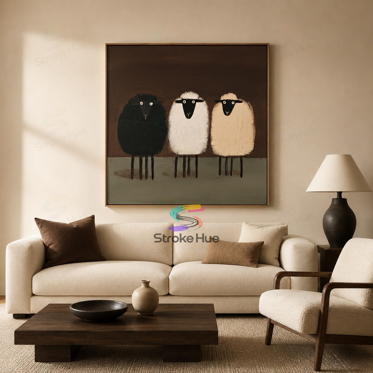 Evening Woolies-Sheep Painting