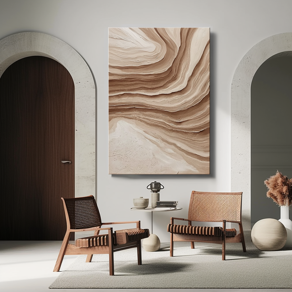 Desert Veins-Terracotta Abstract Painting