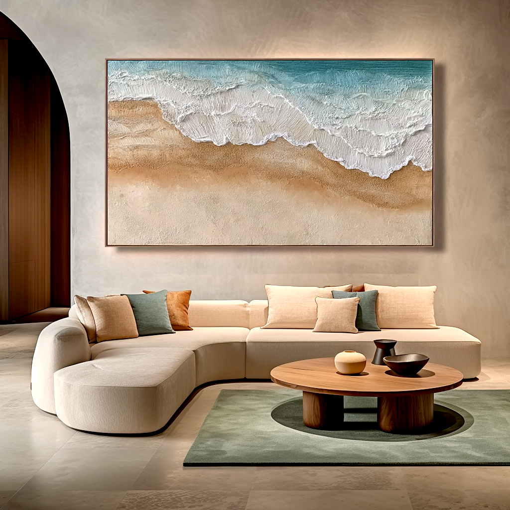 Seafoam Drift-Sand Shoreline Painting