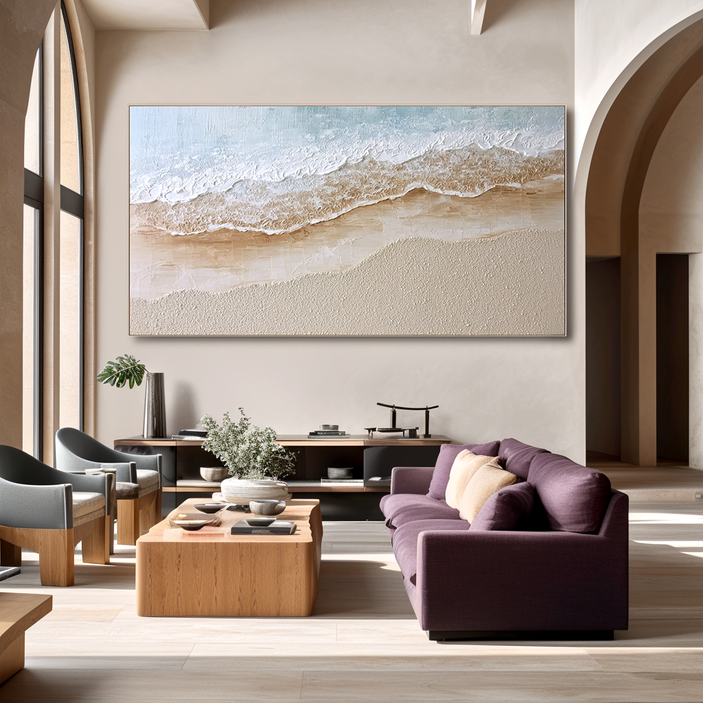 Tide Lace-Textured Shoreline Painting