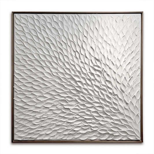 Modern Minimalist Three - Dimensional Texture Decorative Painting, Pure White Art Wall Hanging