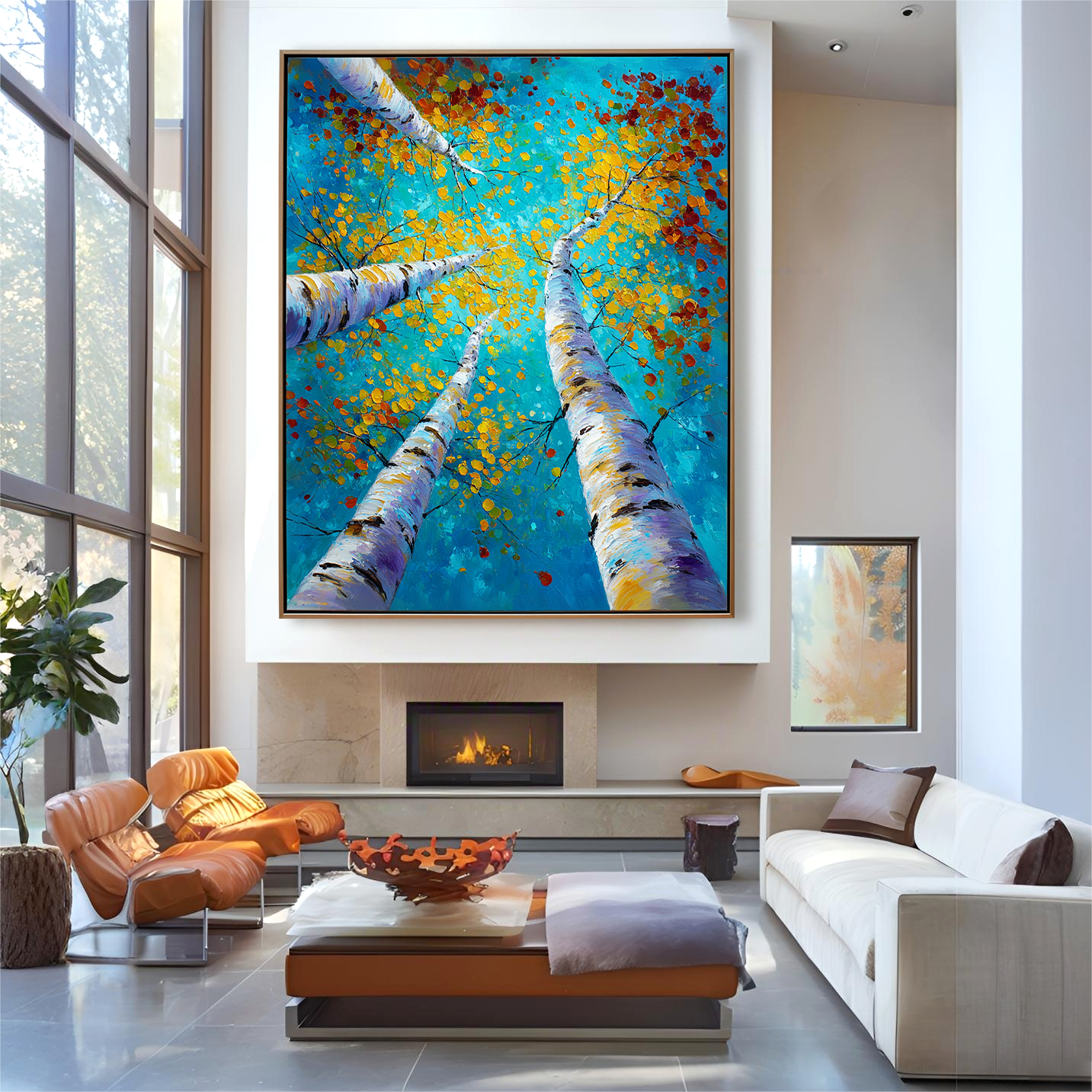 Golden Aspen-Canopy Tree Painting