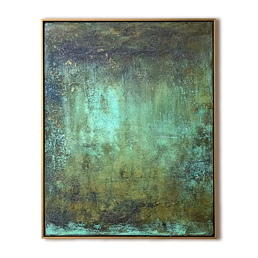 Abstract Oil Painting in Cool Tones - Textured Art for Home & Office Decor