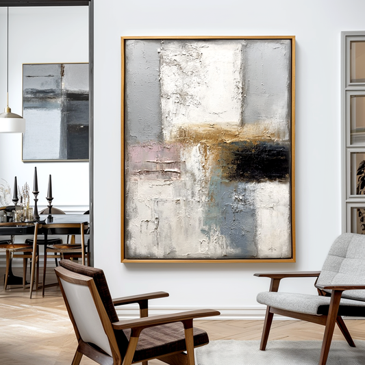 Golden Silence — Textured Abstract Canvas Art