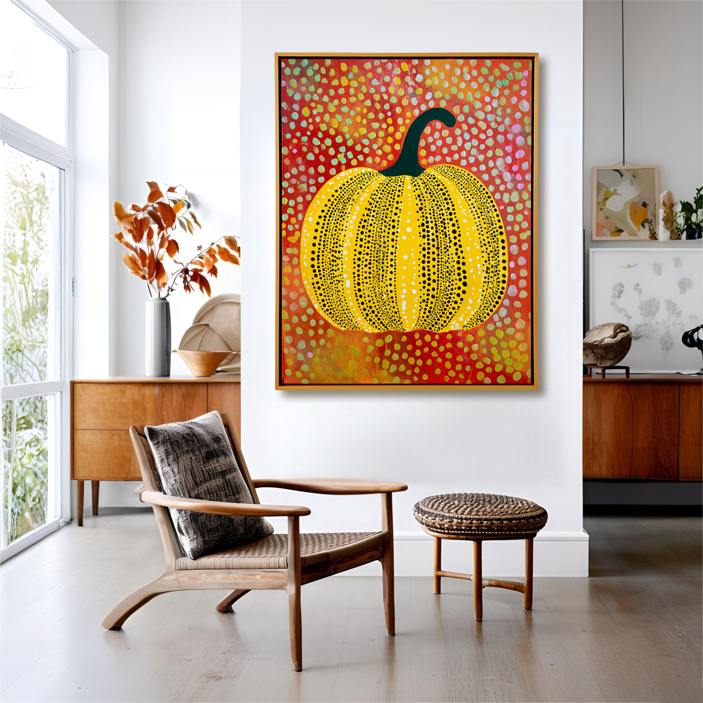 Radiant Harvest – Textured Pop Art Pumpkin Wall Painting