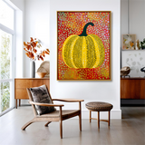 Radiant Harvest – Textured Pop Art Pumpkin Wall Painting