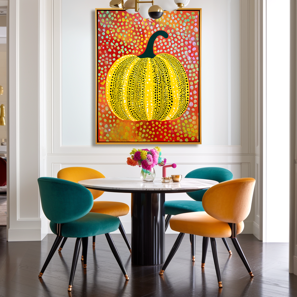 Radiant Harvest – Textured Pop Art Pumpkin Wall Painting