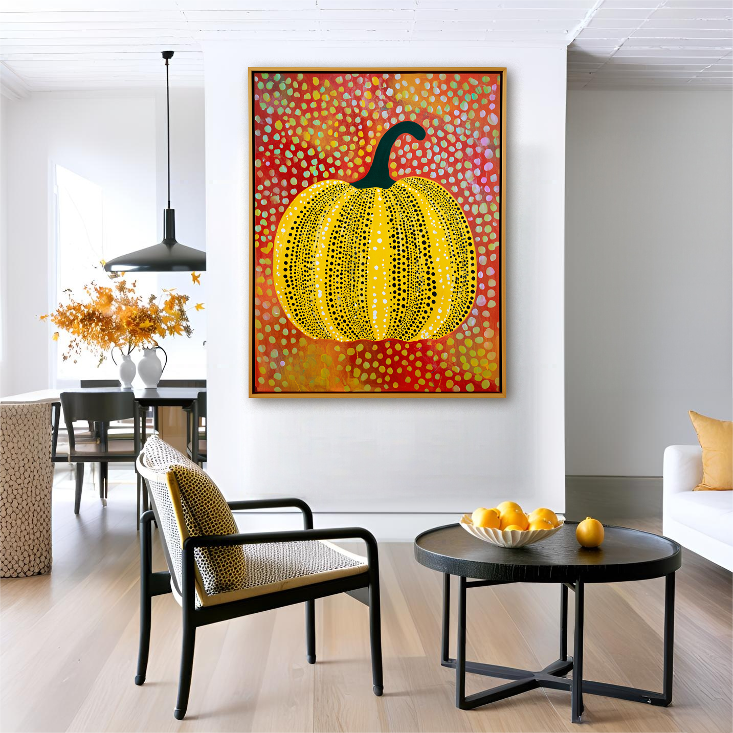 Radiant Harvest – Textured Pop Art Pumpkin Wall Painting