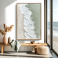Gentle Shore – Textured Ocean Wave Oil Painting on Canvas