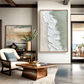 Gentle Shore – Textured Ocean Wave Oil Painting on Canvas