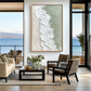 Gentle Shore – Textured Ocean Wave Oil Painting on Canvas