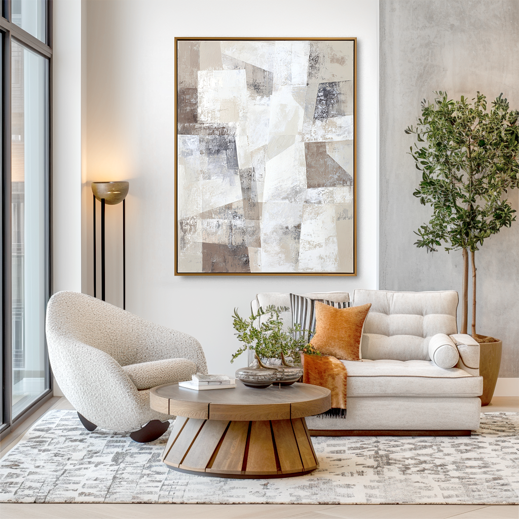 Soft Geometry-Neutral Abstract Painting