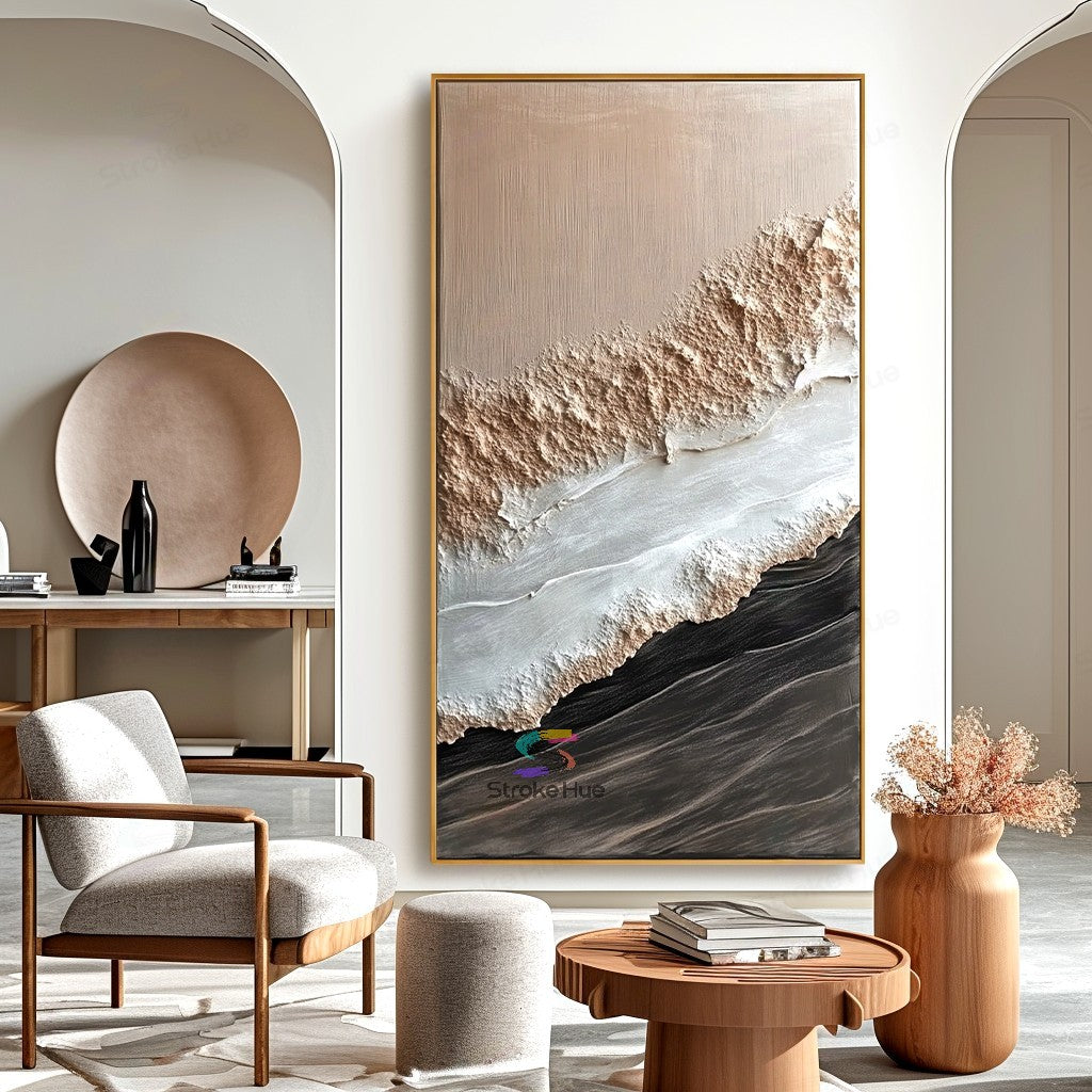Tidal Sandbar Textured Painting