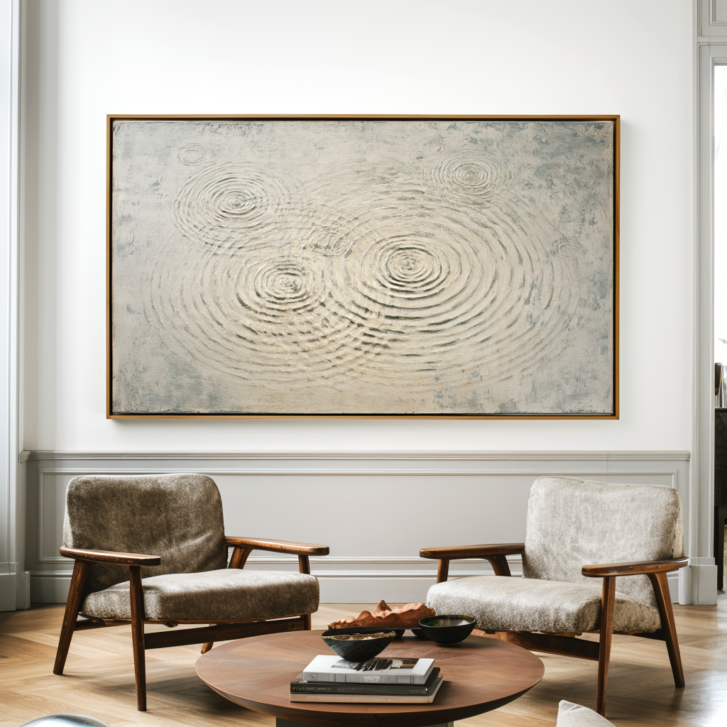 Moonlit Ripples-Textured Abstract Painting