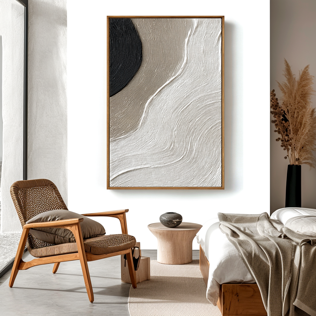 Contour Drift-Raised Line Abstract Painting
