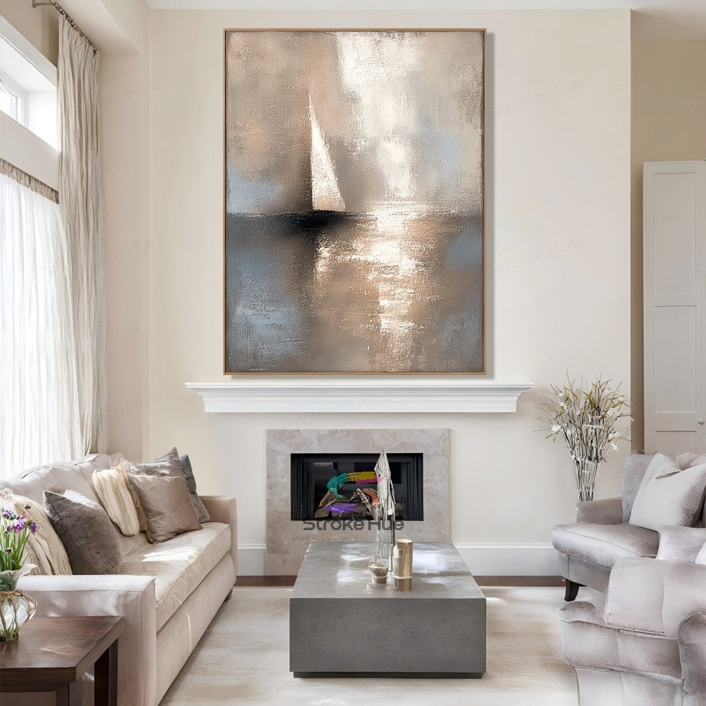Pearl Light Sail-Sailboat Painting