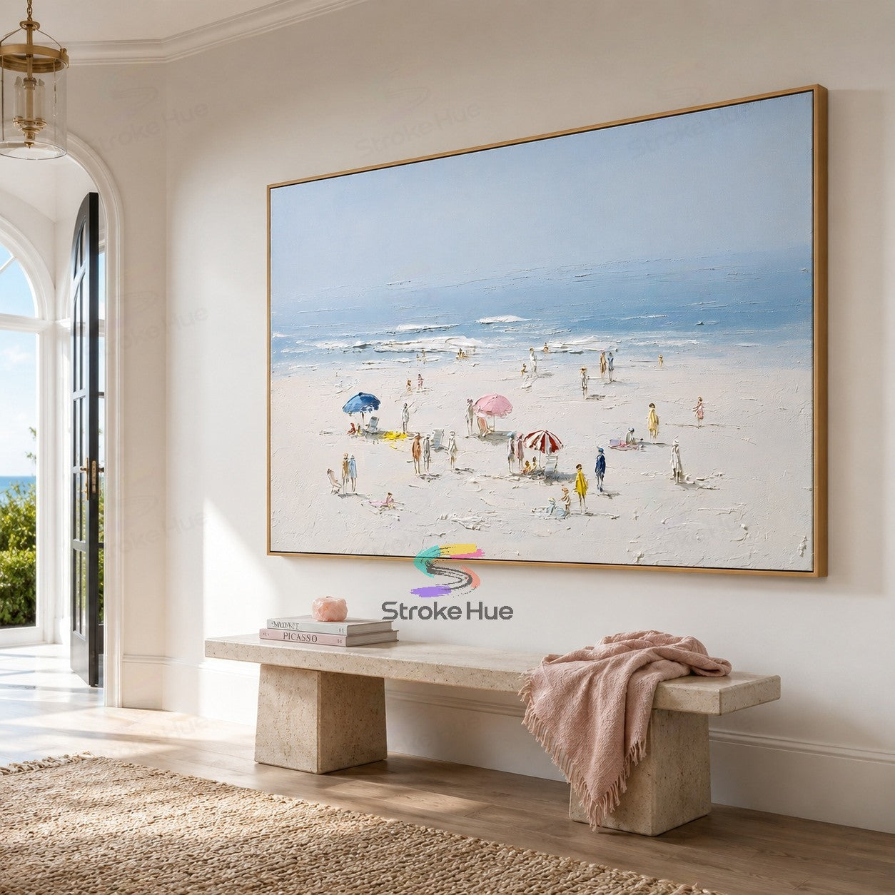 Pastel Tide-Beach Painting