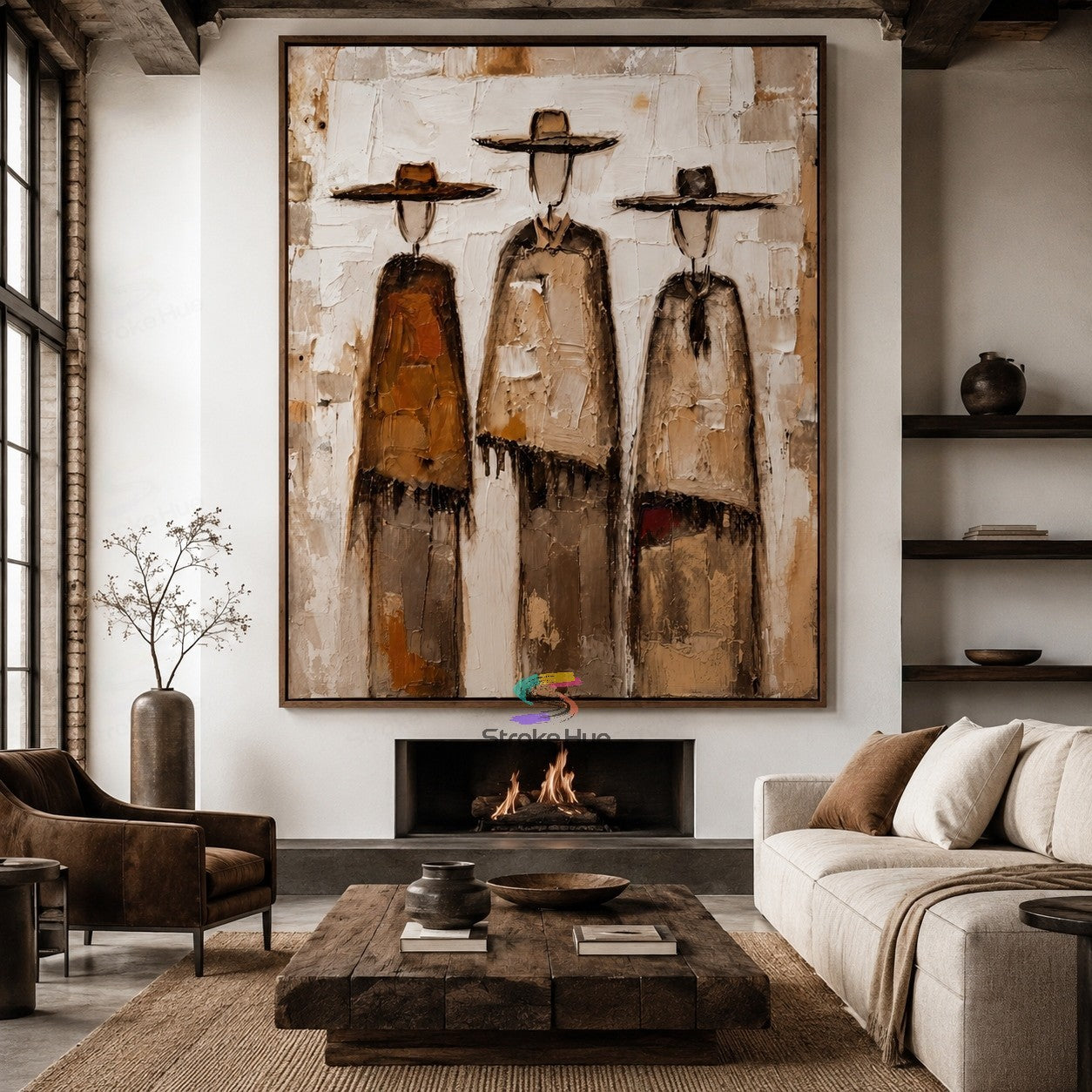 Adobe Guardians-Western Figure Painting