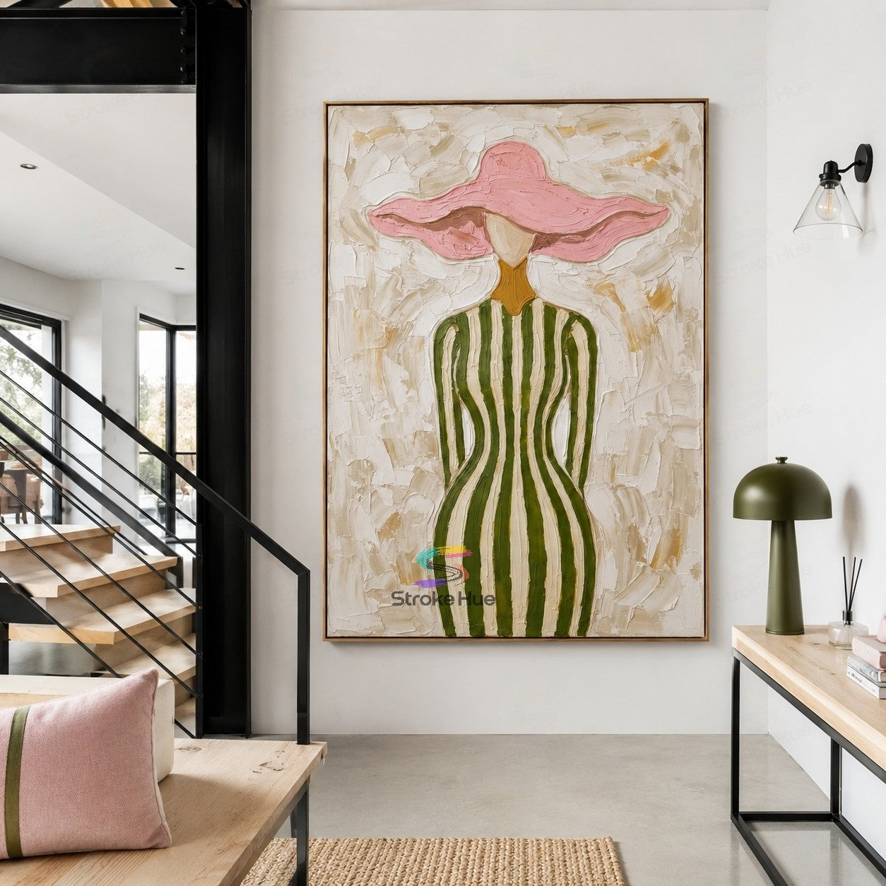 Pink Canopy-Fashion Figure Painting