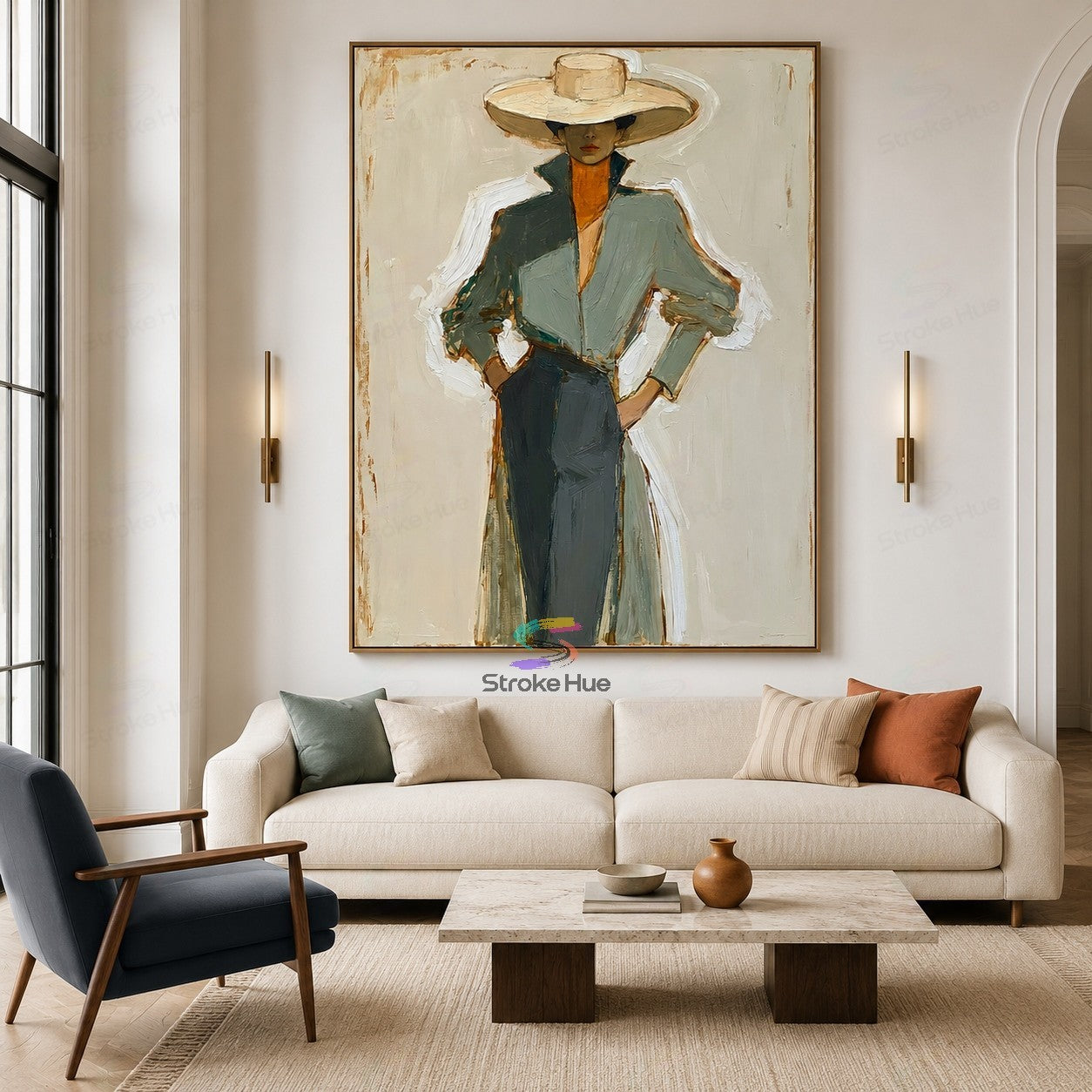 Sage Confidence-Fashion Portrait Painting